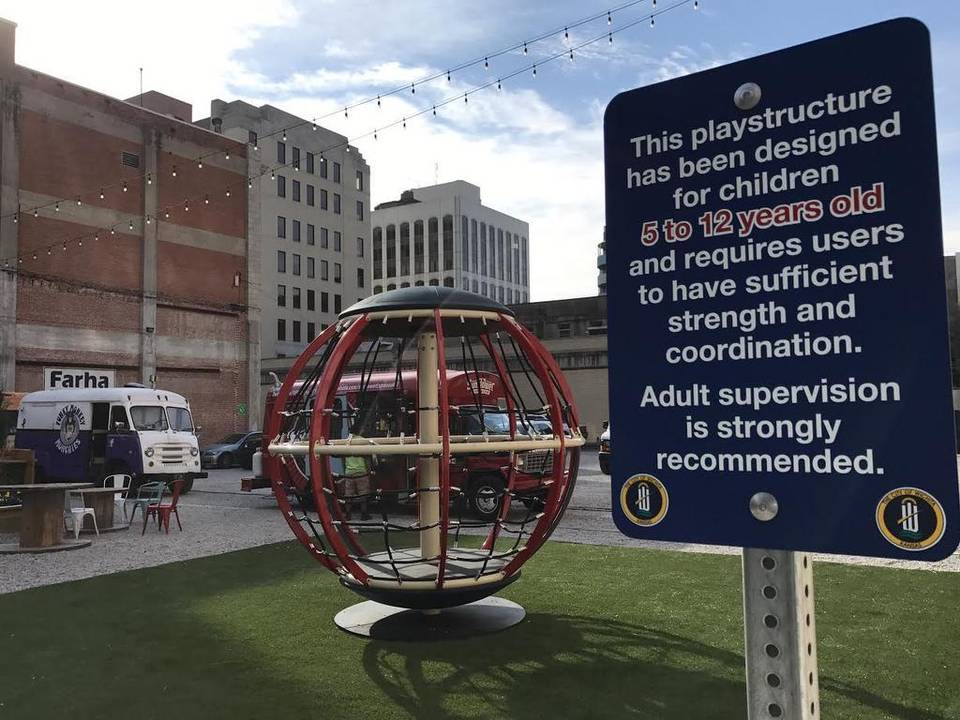 City of Wichita installs spinning globe of fun in downtown park